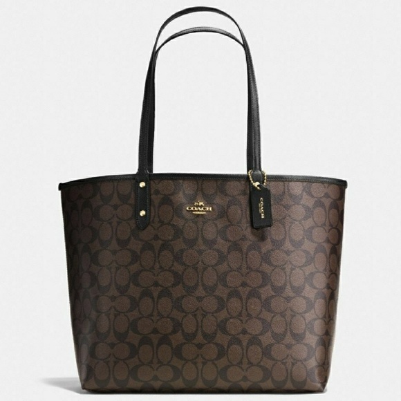 { Coach } Reversible Luxury City Tote - Picture 5 of 8